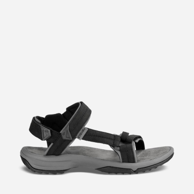 Teva Terra Fi Lite Leather - Women's Teva Hiking Sandals - Black | India (SLWP68017)